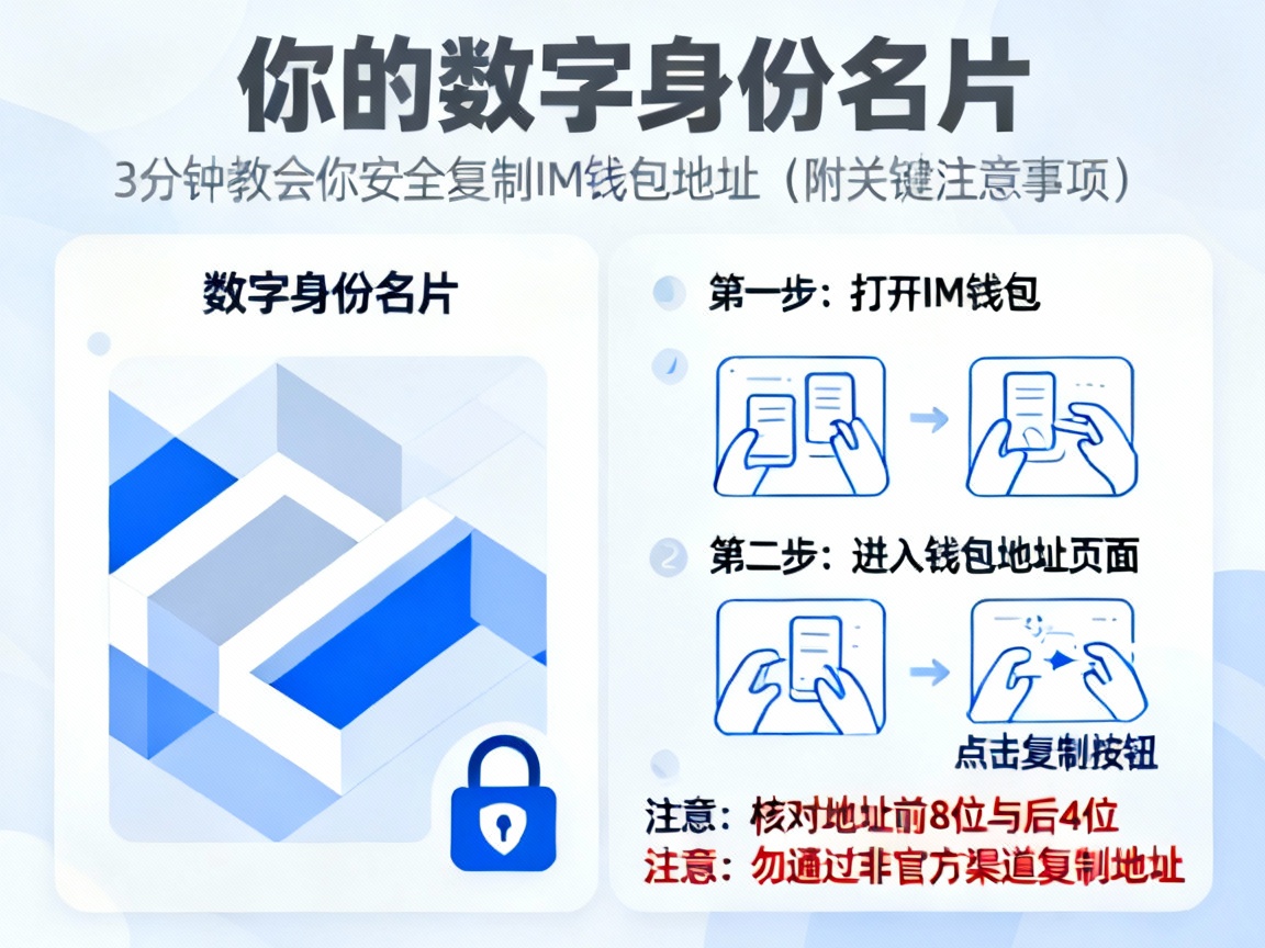 你的数字身份名片，3分钟教会你安全复制IM钱包地址（附关键注意事项）