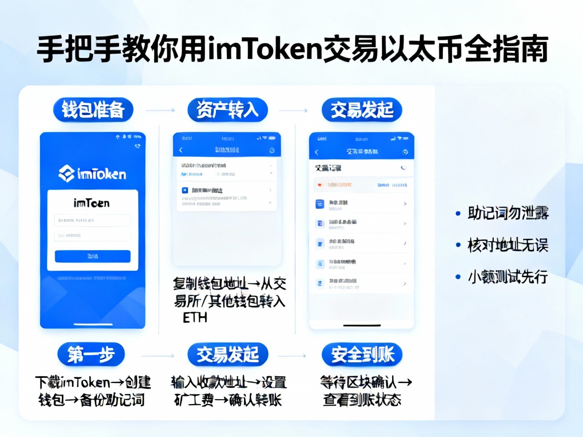 手把手教你用 imToken 交易以太币，从钱包准备到安全到账的全指南