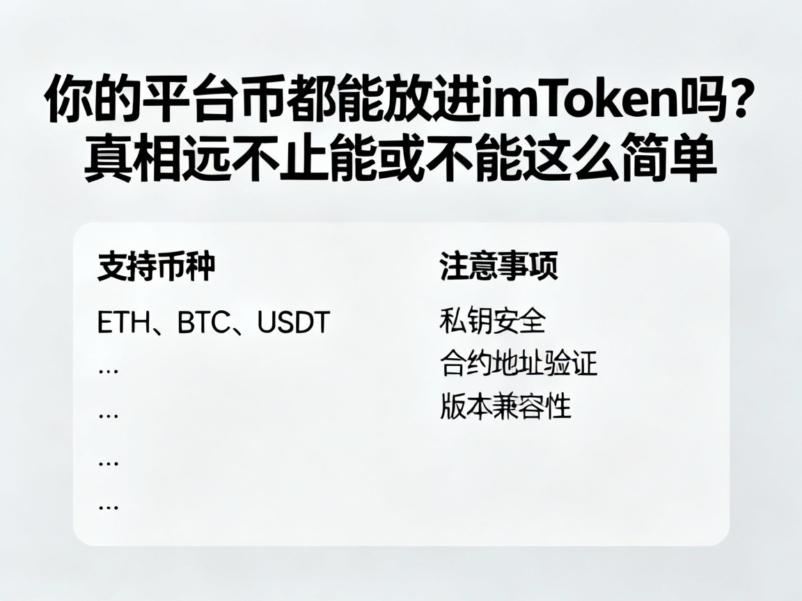 你的平台币都能放进imToken吗？真相远不止能或不能这么简单