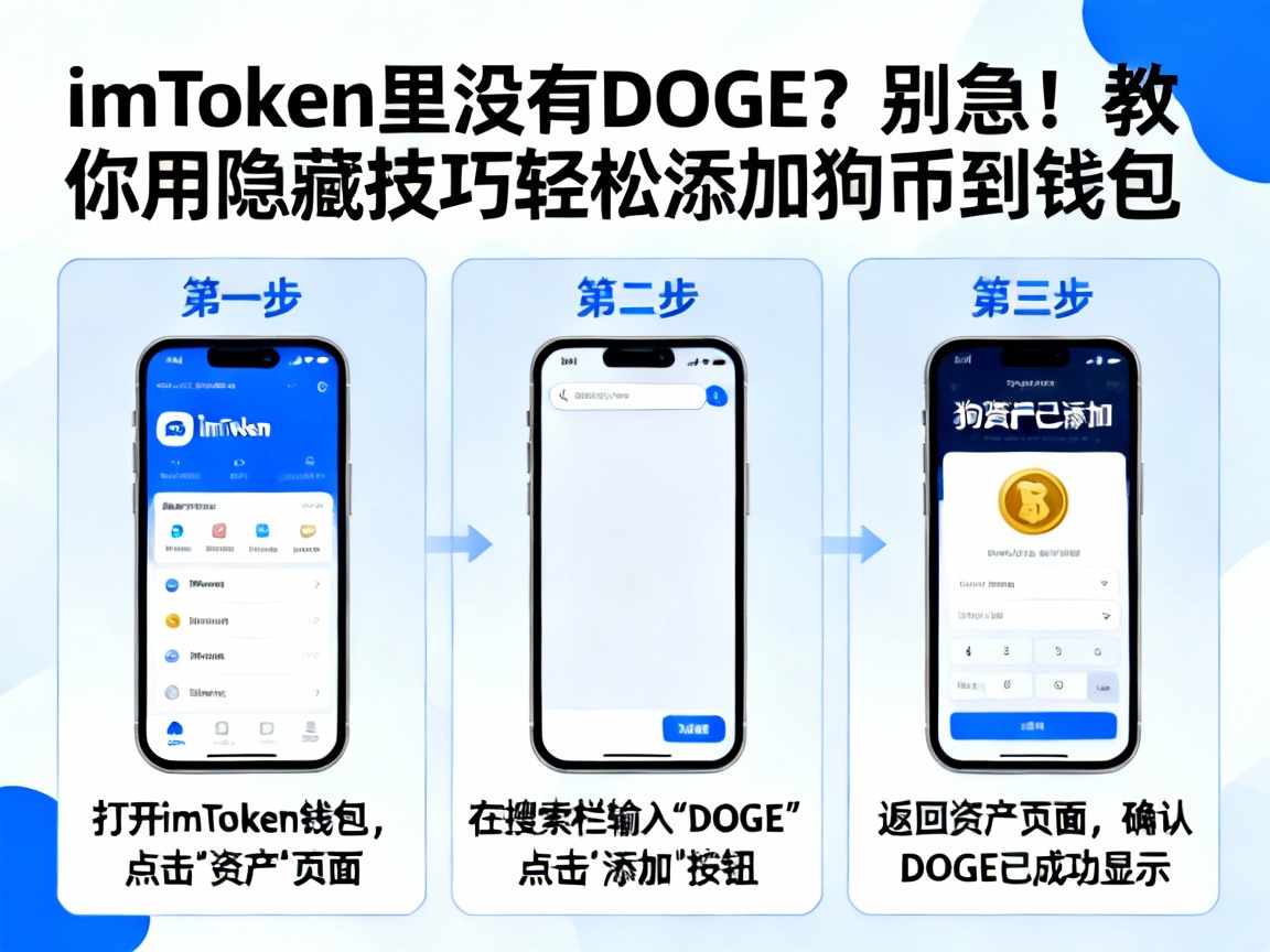 imToken里没有DOGE？别急！教你用隐藏技巧轻松添加狗币到钱包