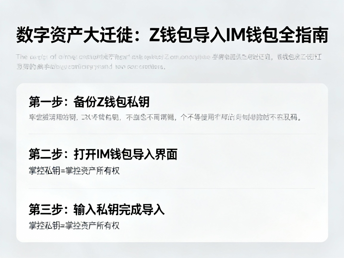 数字资产大迁徙，手把手教你将Z钱包导入IM钱包，掌控私钥的真正意义