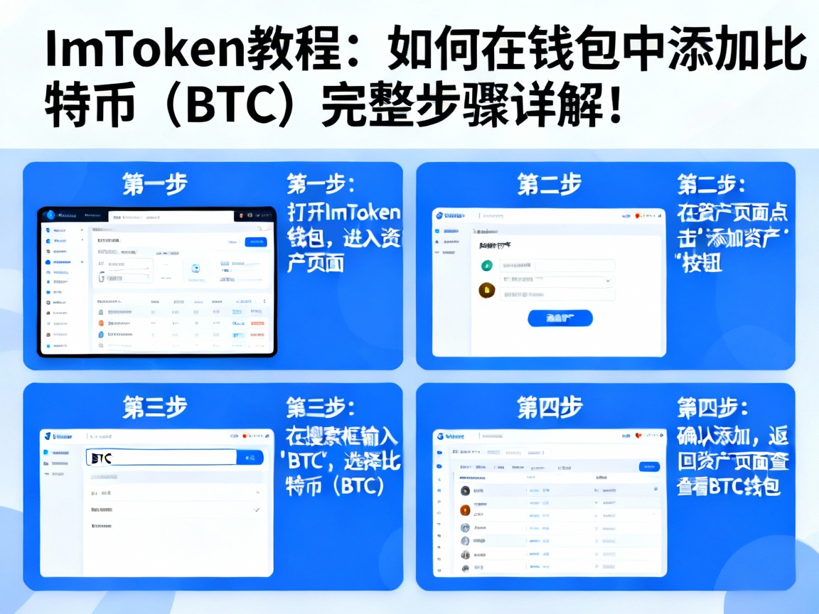 ImToken教程，如何在钱包中添加比特币（BTC）完整步骤详解！