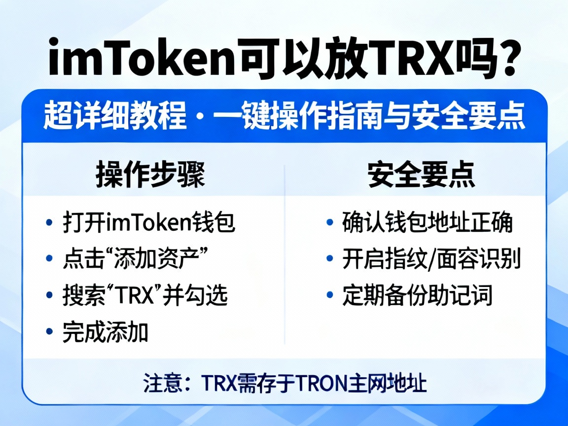 imToken可以放TRX吗？超详细教程，一键操作指南与安全要点