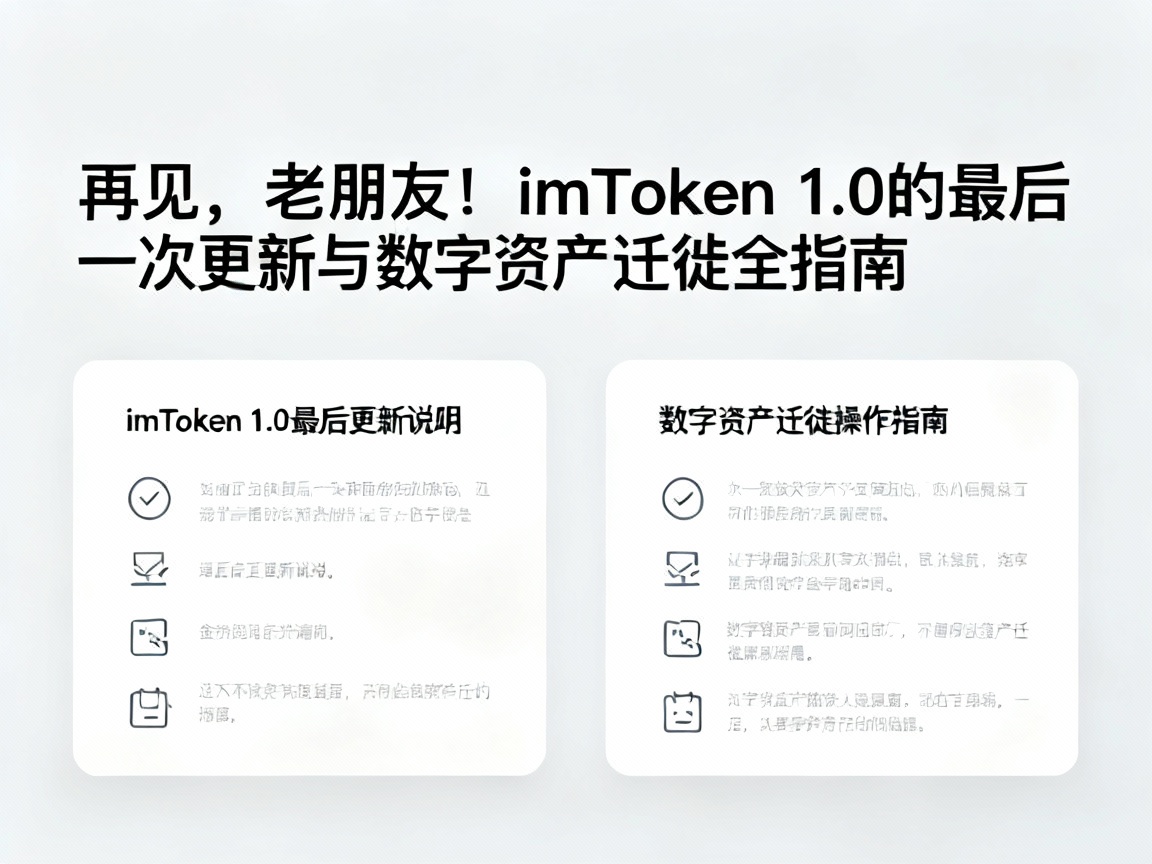 再见，老朋友！imToken 1.0的最后一次更新与数字资产迁徙全指南