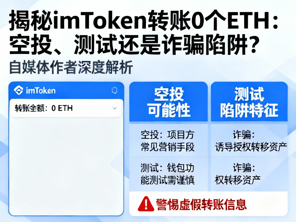 揭秘imToken转账0个ETH，空投、测试还是诈骗陷阱？自媒体作者深度解析