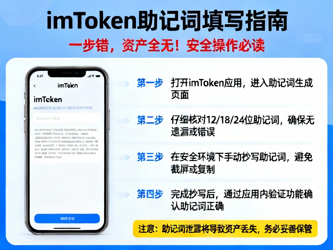 imToken 助记词填写指南，一步错，资产全无！安全操作必读