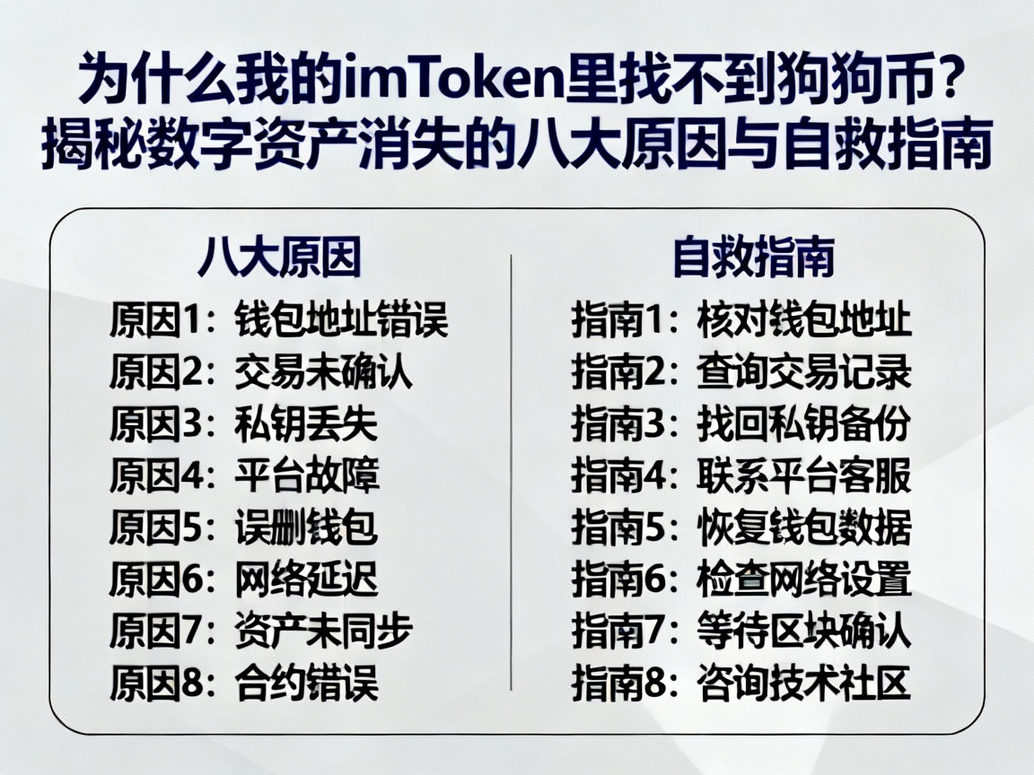 为什么我的imToken里找不到狗狗币？揭秘数字资产消失的八大原因与自救指南