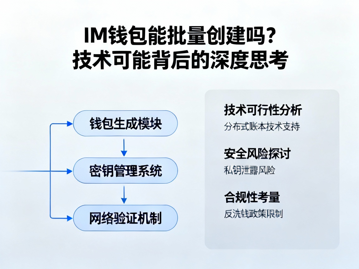IM钱包能批量创建吗？技术可能背后的深度思考