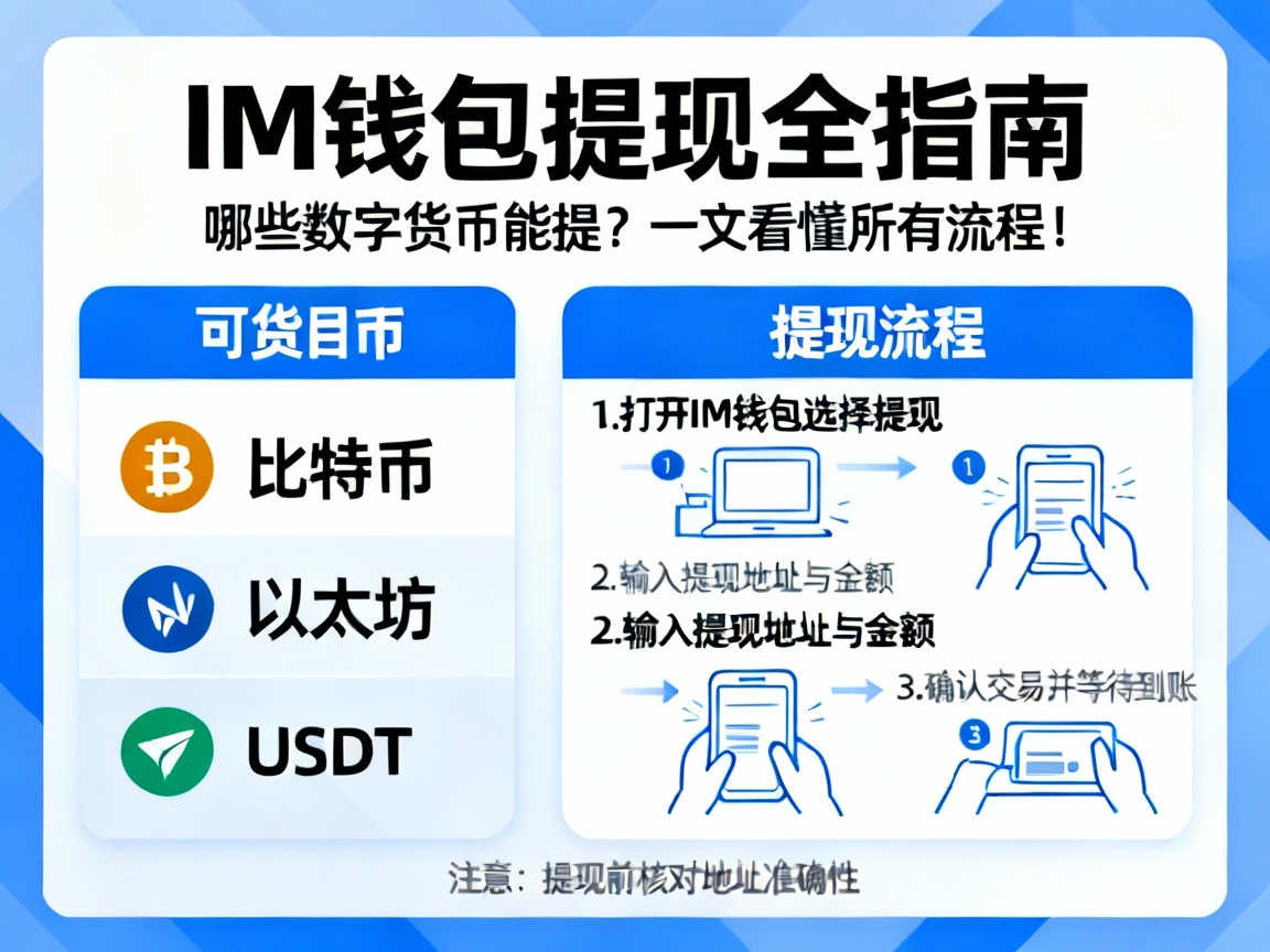 IM钱包提现全指南，哪些数字货币能提？一文看懂所有流程！