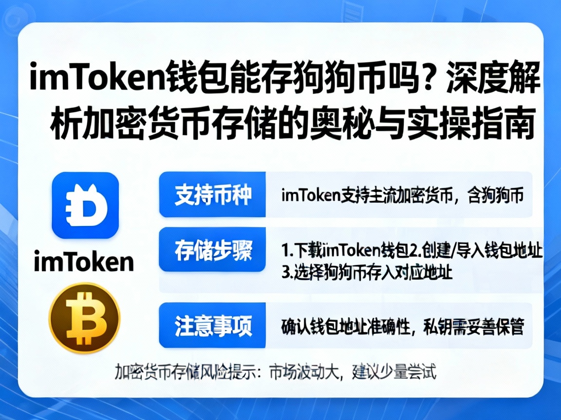 imToken钱包能存狗狗币吗？深度解析加密货币存储的奥秘与实操指南