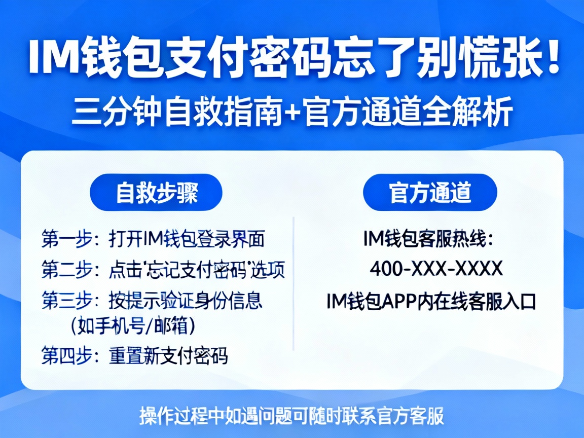IM钱包支付密码忘了别慌张！三分钟自救指南+官方通道全解析