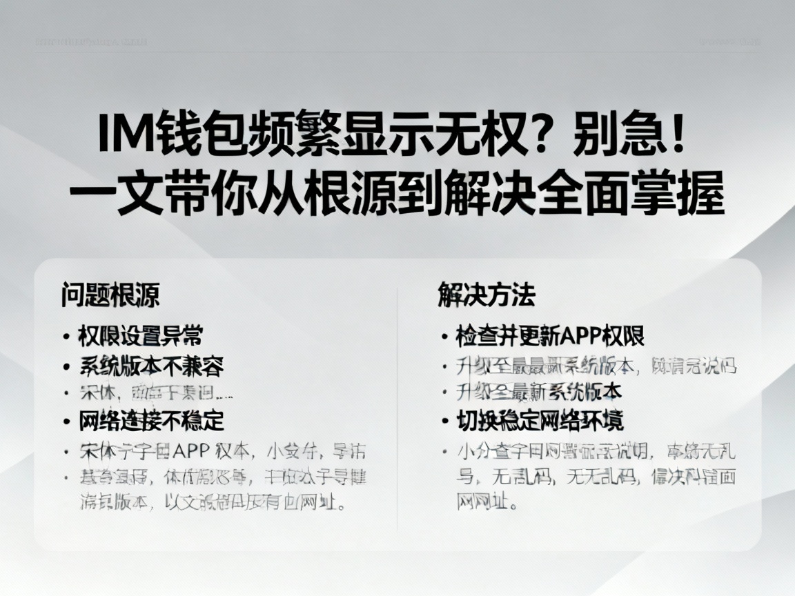 IM钱包频繁显示无权？别急！一文带你从根源到解决全面掌握