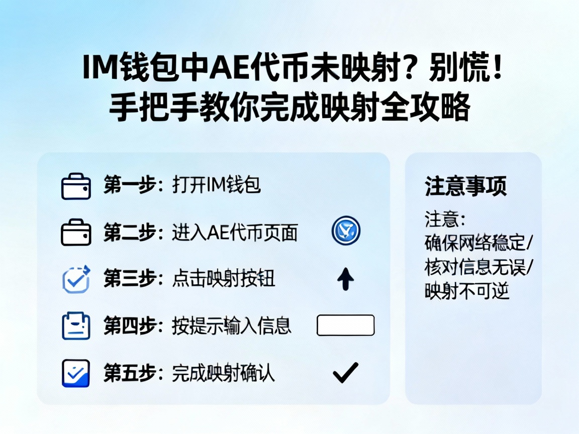IM钱包中AE代币未映射？别慌！手把手教你完成映射全攻略