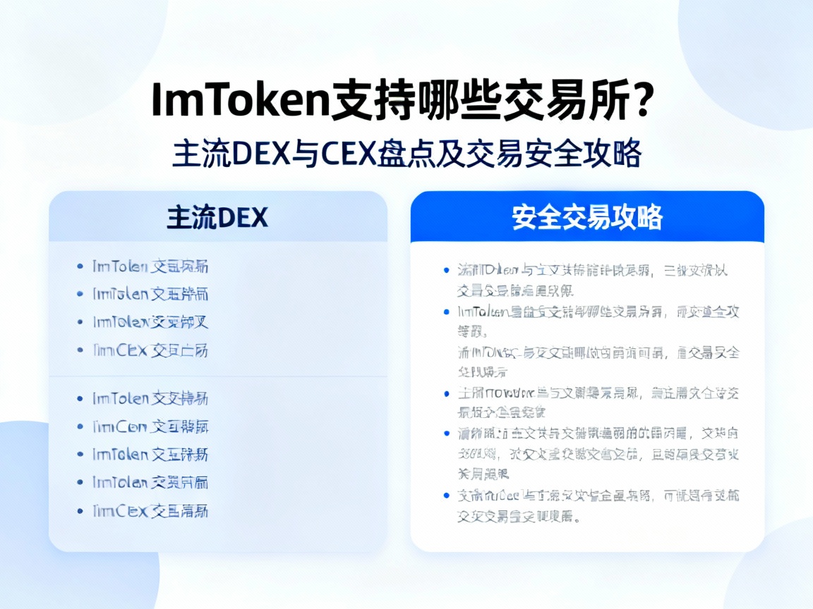 ImToken支持哪些交易所？盘点主流DEX与CEX，安全交易全攻略