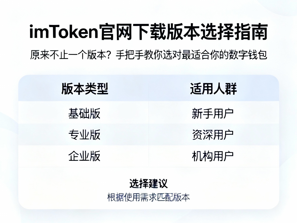 imToken官网下载，原来不止一个版本？手把手教你选对最适合你的数字钱包