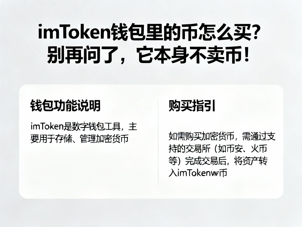 imToken钱包里的币怎么买？别再问了，它本身不卖币！