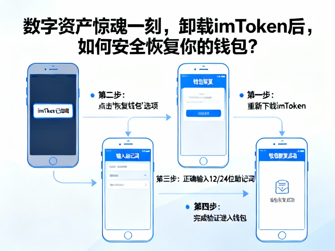 数字资产惊魂一刻，卸载imToken后，如何安全恢复你的钱包？