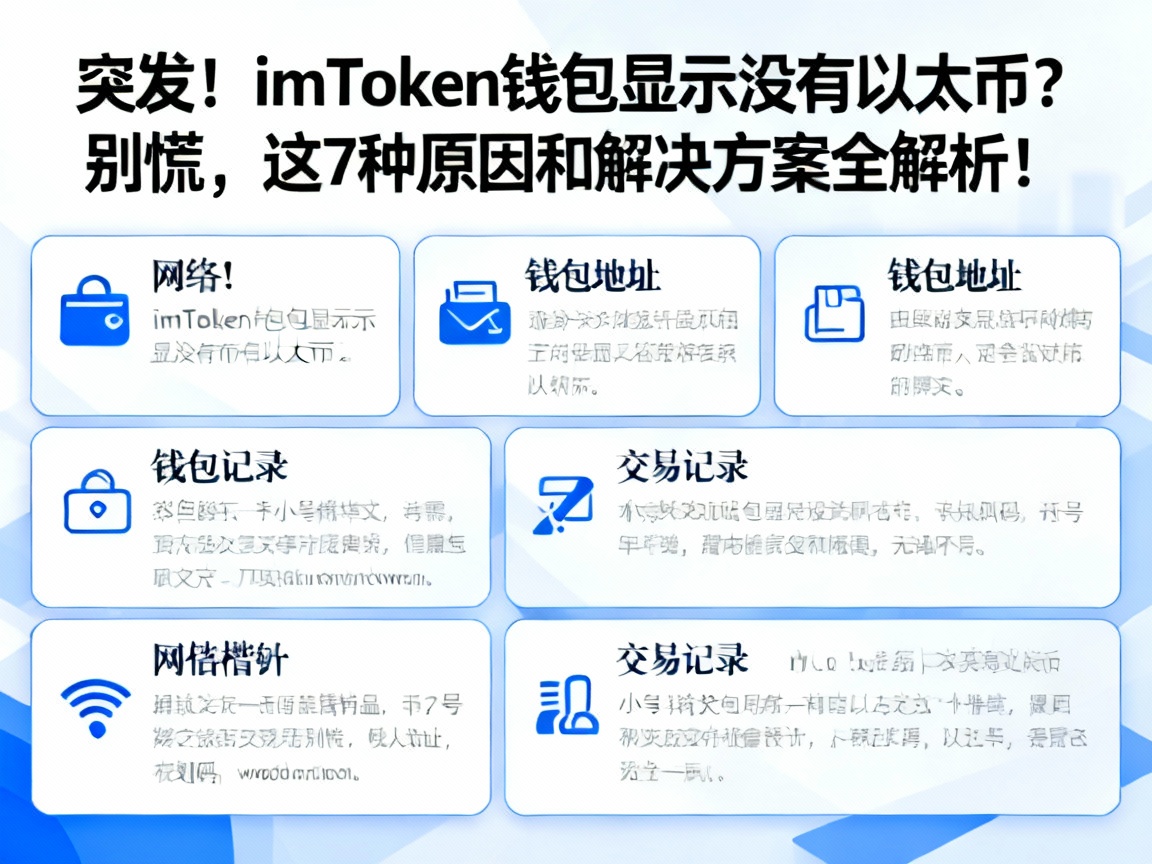 突发！imToken钱包显示没有以太币？别慌，这7种原因和解决方案全解析！
