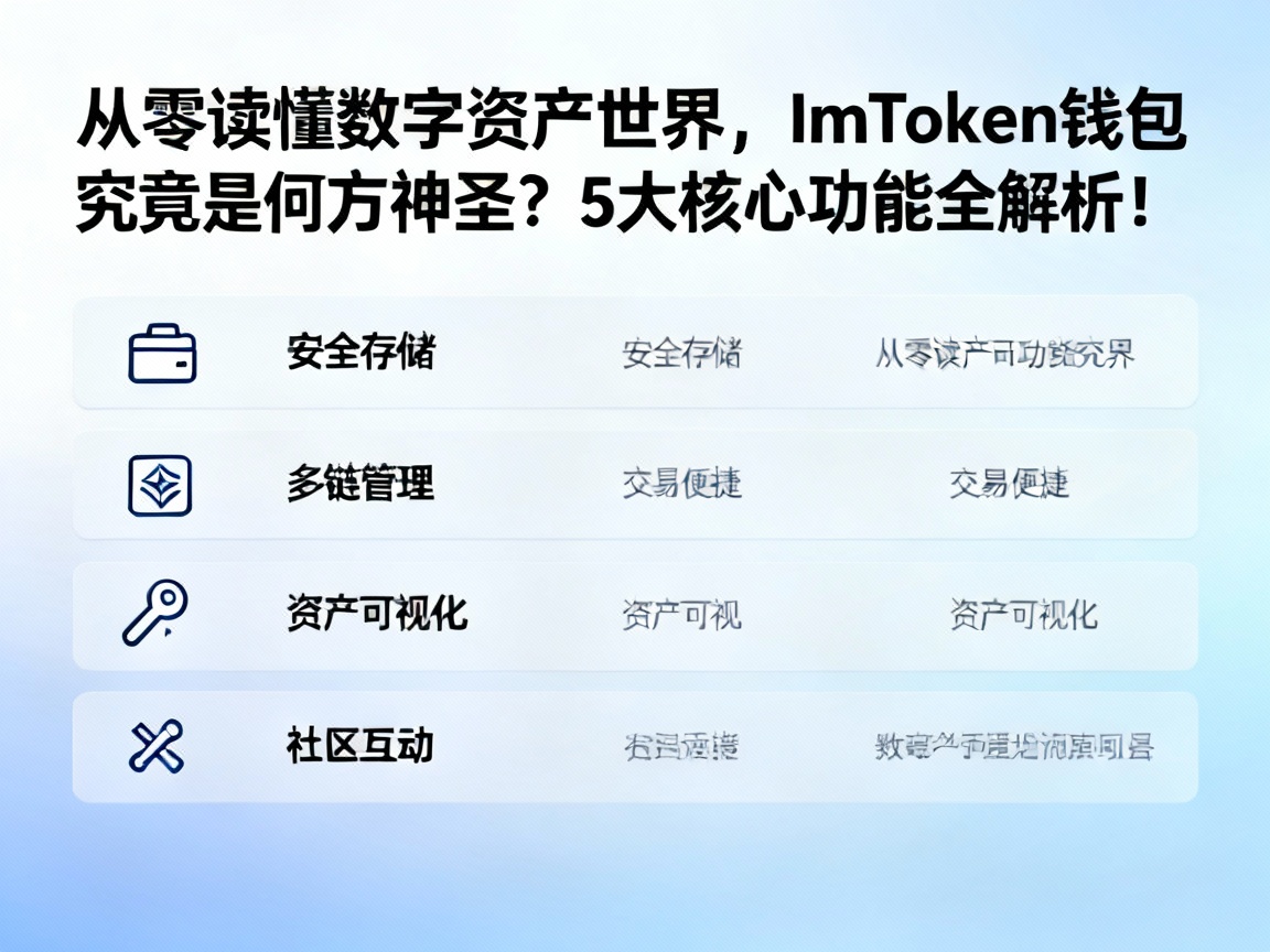 从零读懂数字资产世界，ImToken钱包究竟是何方神圣？5大核心功能全解析！