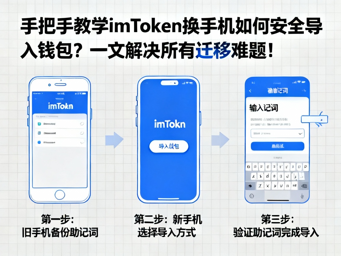 手把手教学 imToken换手机如何安全导入钱包？一文解决所有迁移难题！