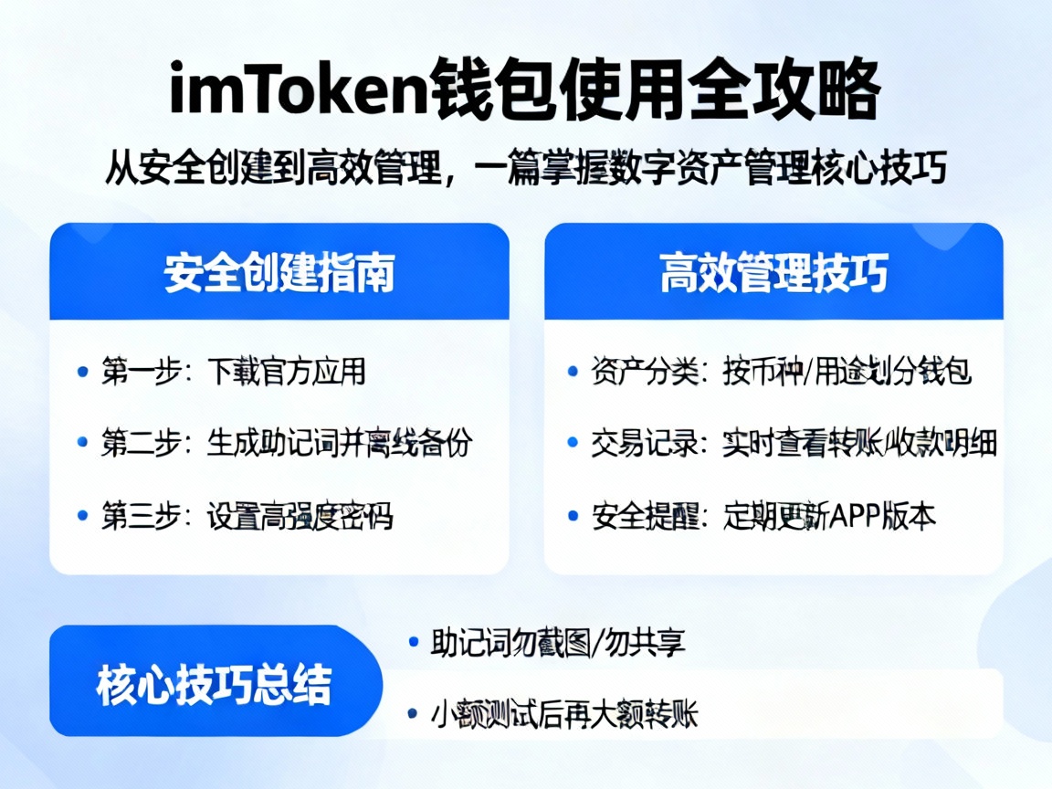 imToken钱包使用全攻略，从安全创建到高效管理，一篇掌握数字资产管理核心技巧