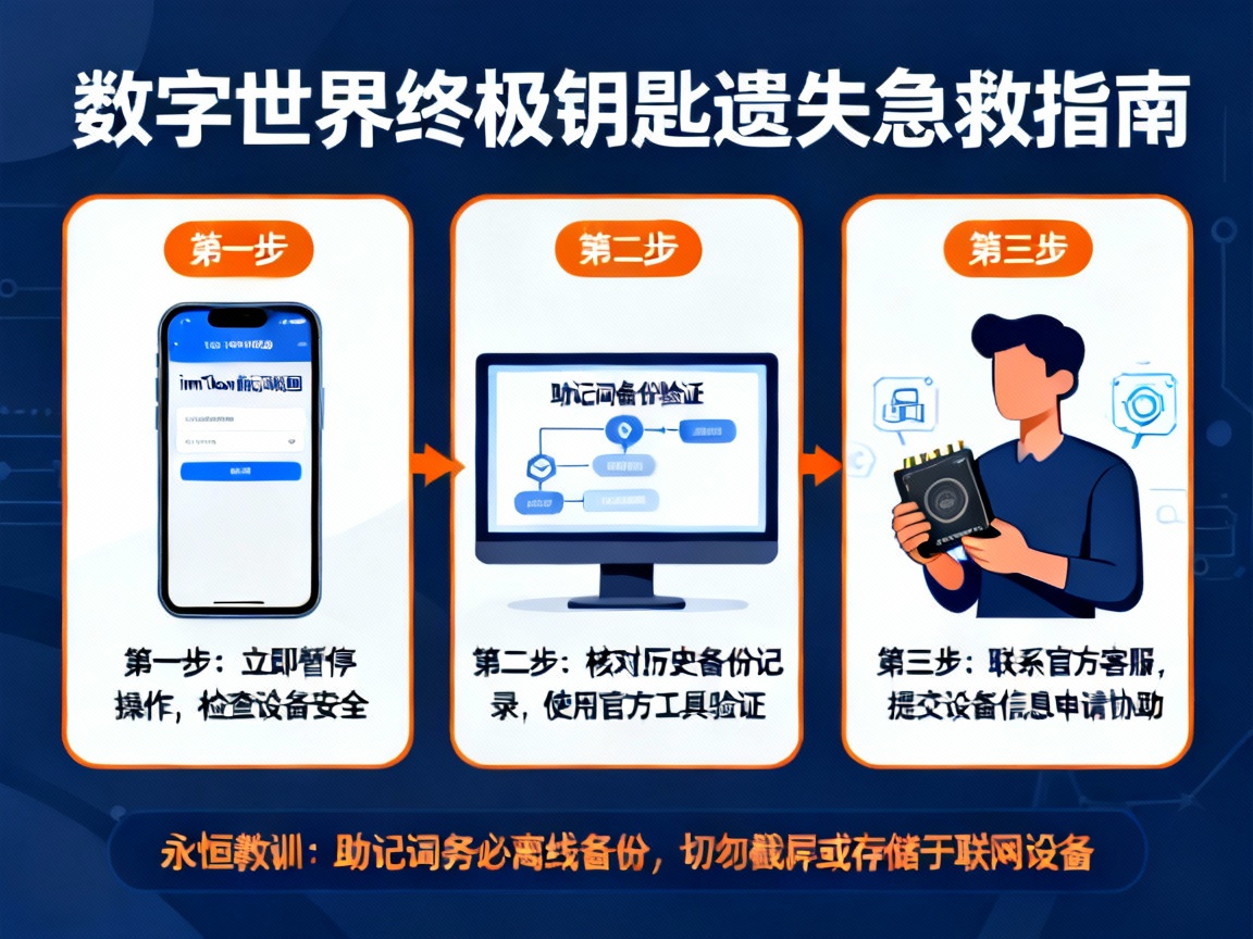 当数字世界的终极钥匙遗失，imToken忘记助记词后的三步急救与永恒教训