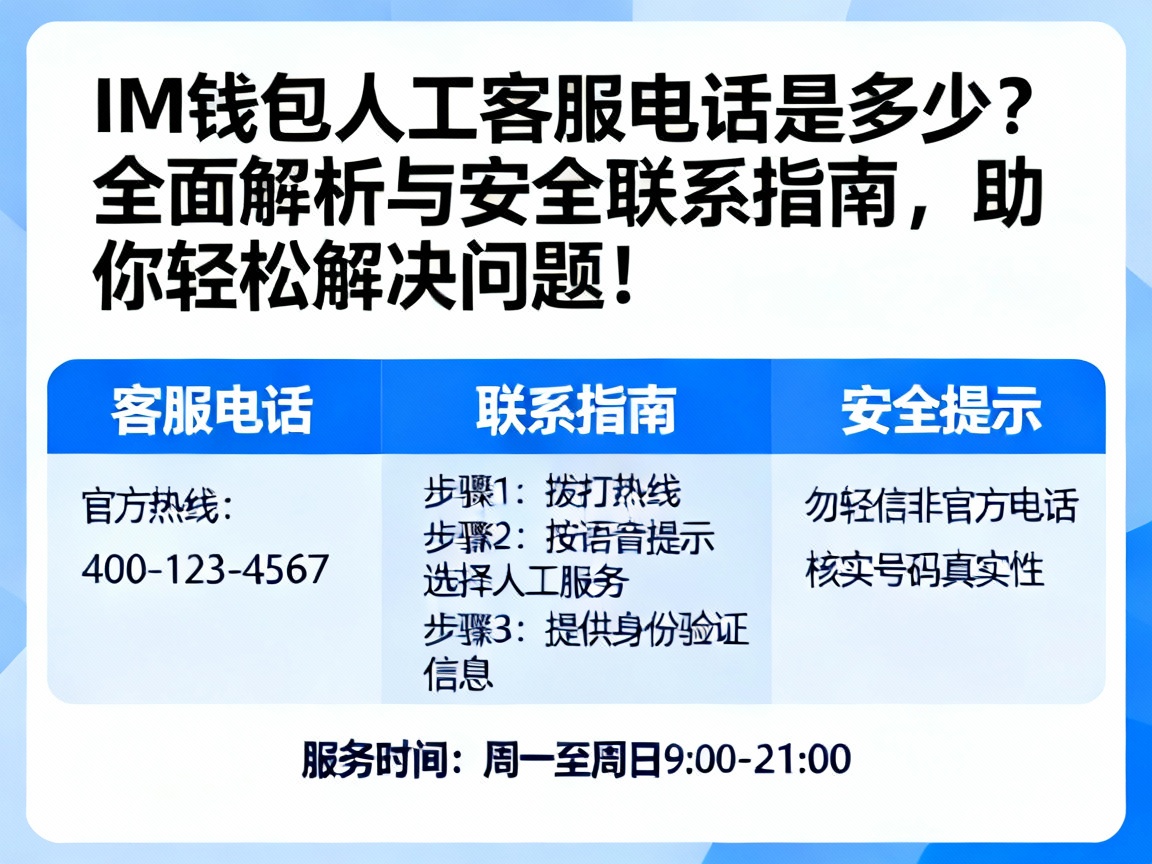 IM钱包人工客服电话是多少？全面解析与安全联系指南，助你轻松解决问题！