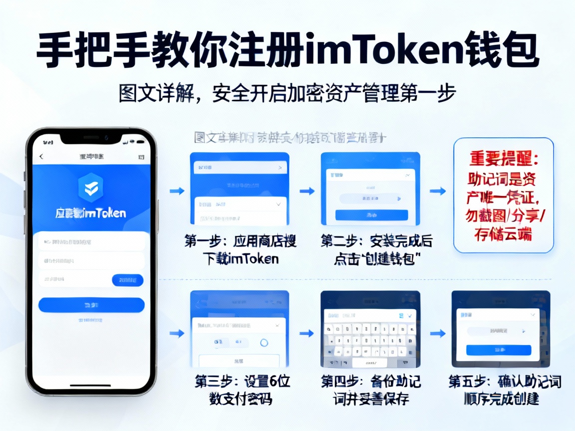 手把手教你注册imToken钱包，图文详解，安全开启加密资产管理第一步