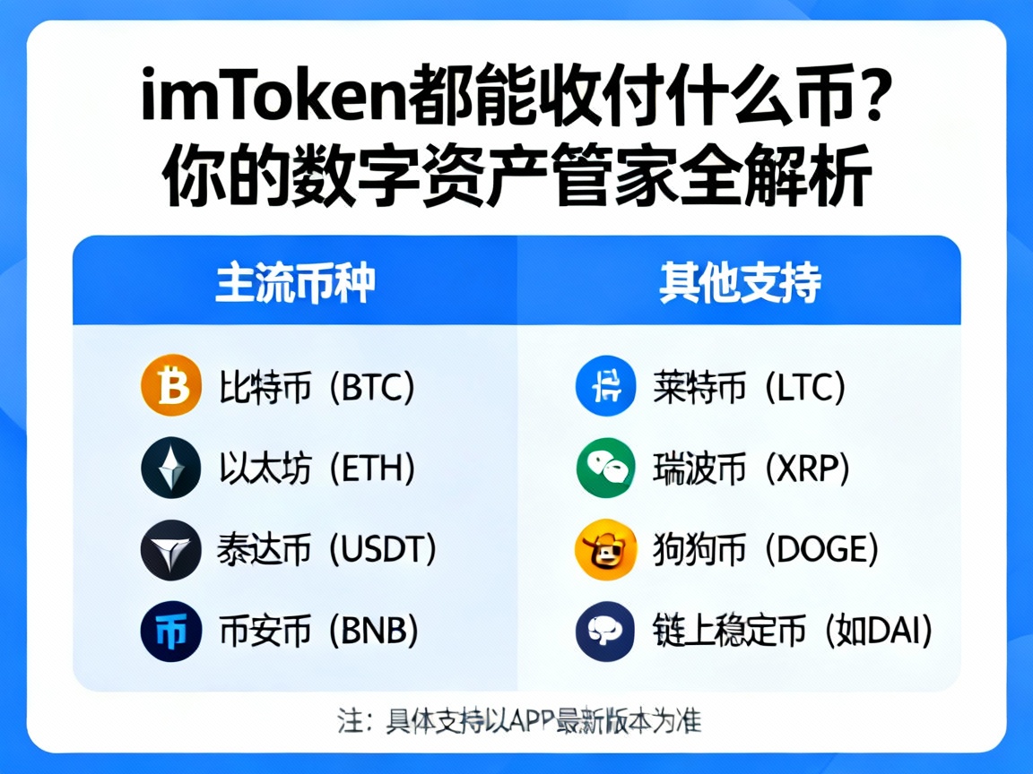 imToken都能收付什么币？你的数字资产管家全解析