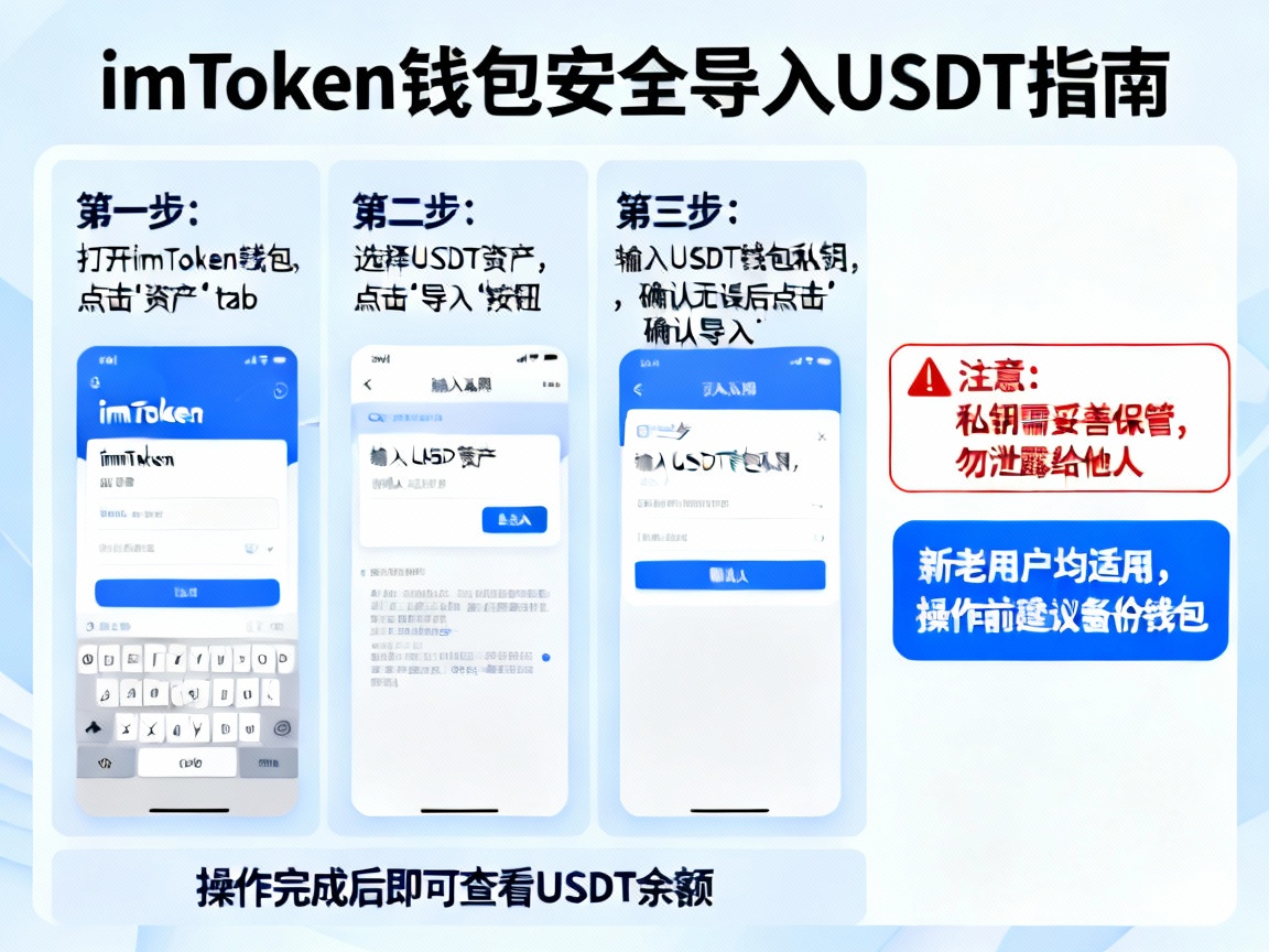 手把手教学，imToken钱包如何安全导入USDT？新老用户必看指南
