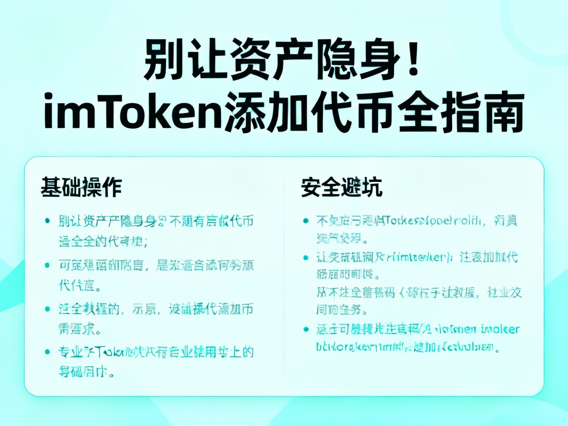 别让资产隐身！imToken添加代币全指南，从基础操作到安全避坑