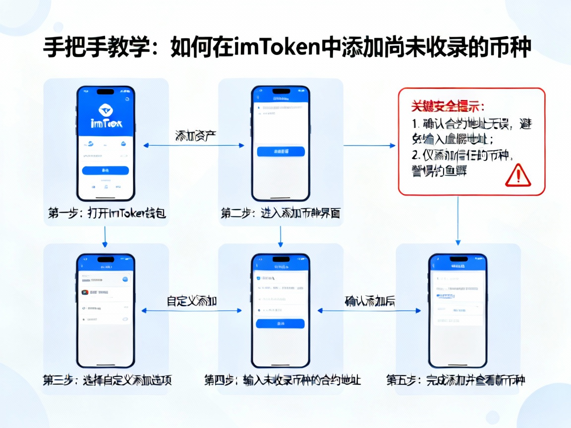 手把手教学，如何在imToken中添加尚未收录的币种？附关键安全提示