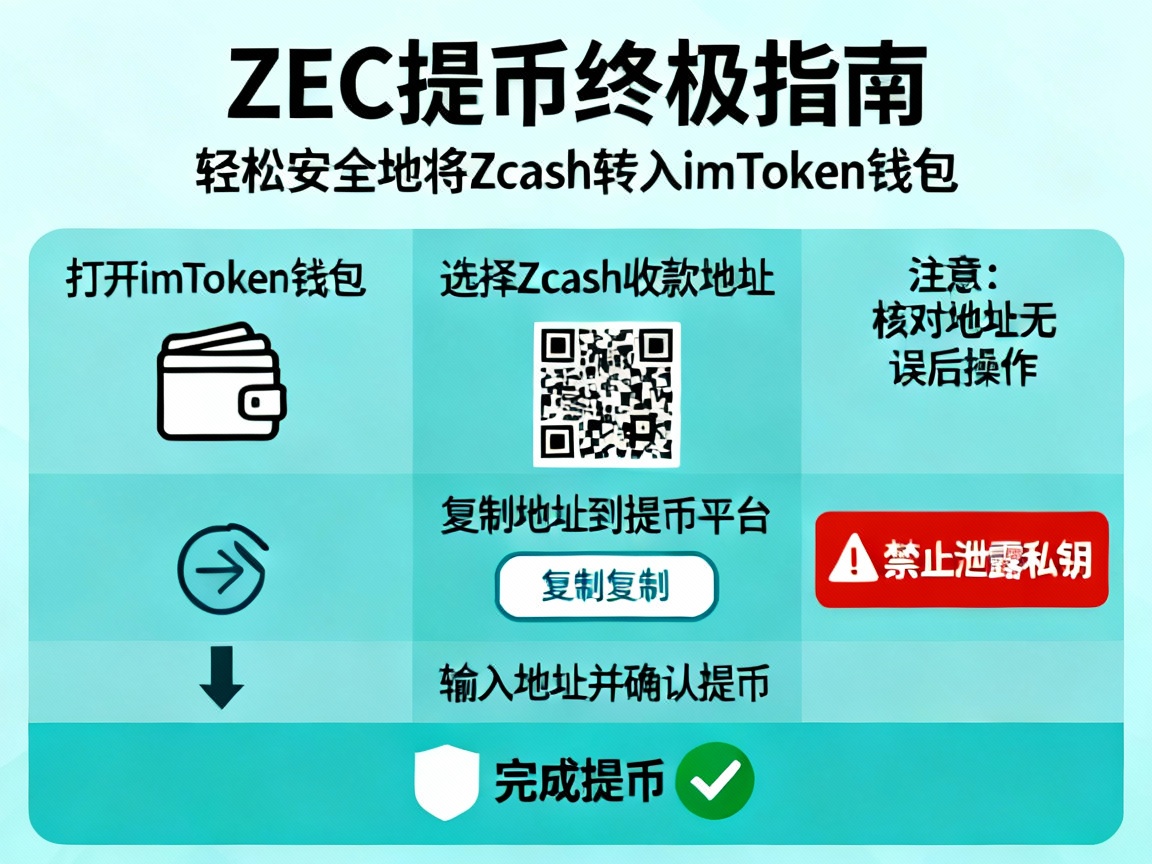 ZEC提币终极指南，轻松安全地将Zcash转入imToken钱包