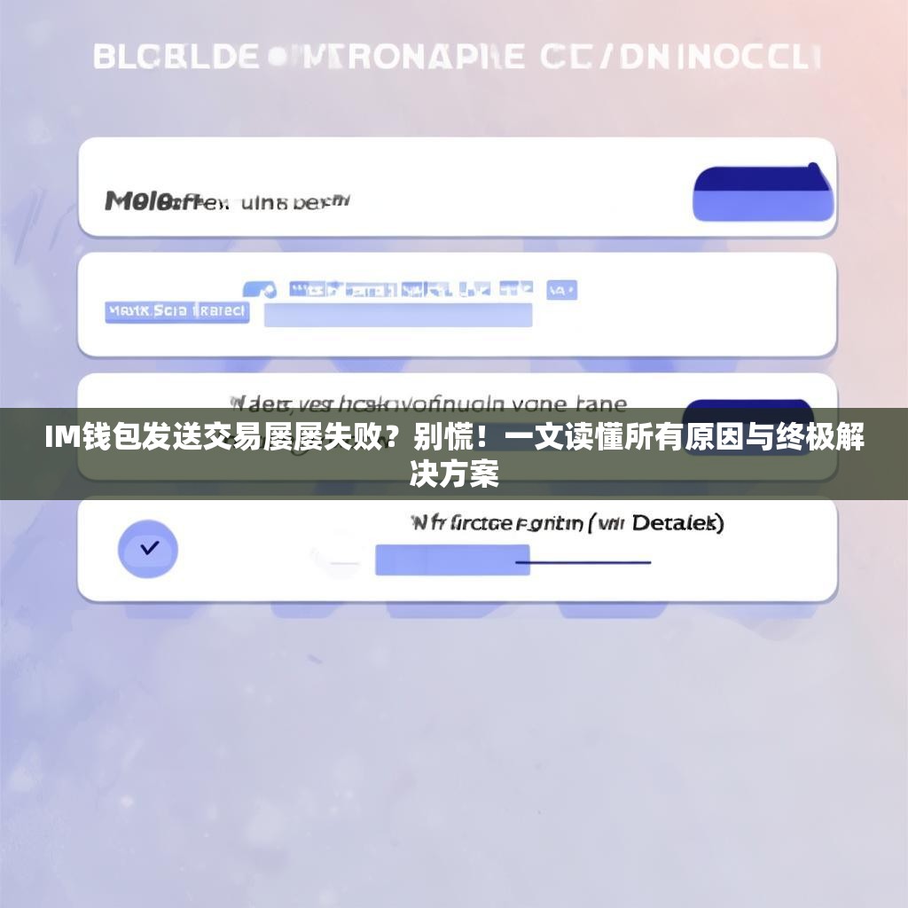 IM钱包发送交易屡屡失败？别慌！一文读懂所有原因与终极解决方案